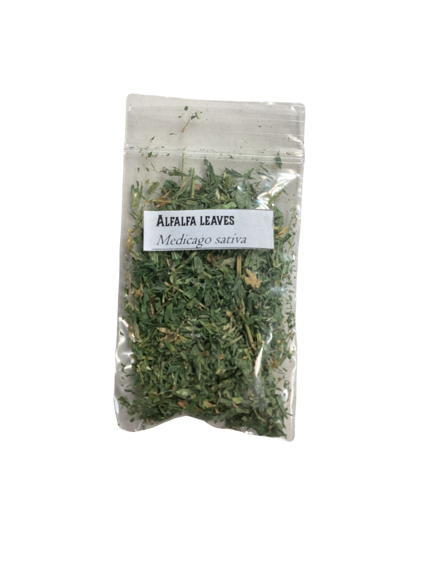 Sample of dried Alfalfa leaves